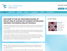 Tablet Screenshot of gaywightmanschoolofballet.com.au